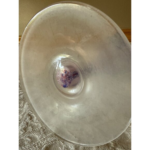 Vintage Murano Glass Pink & Blue Swirled Candlestick Made In Italy Cristalvi - Picture 10 of 13